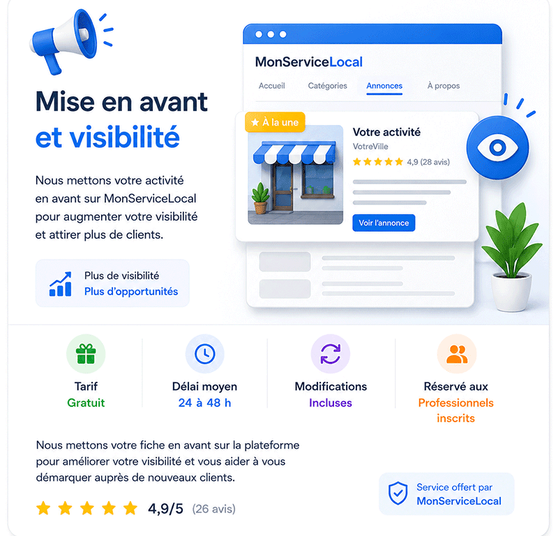📢 Mise en avant et visibilité