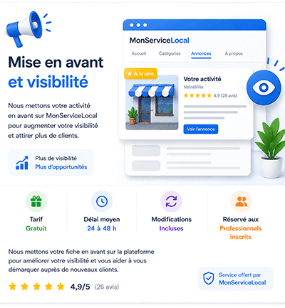 📢 Mise en avant et visibilité