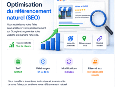 🔍 Optimisation du référencement naturel (SEO)