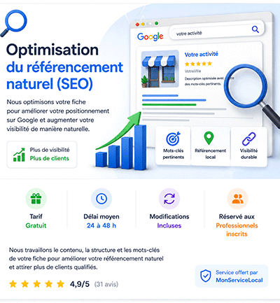 🔍 Optimisation du référencement naturel (SEO)